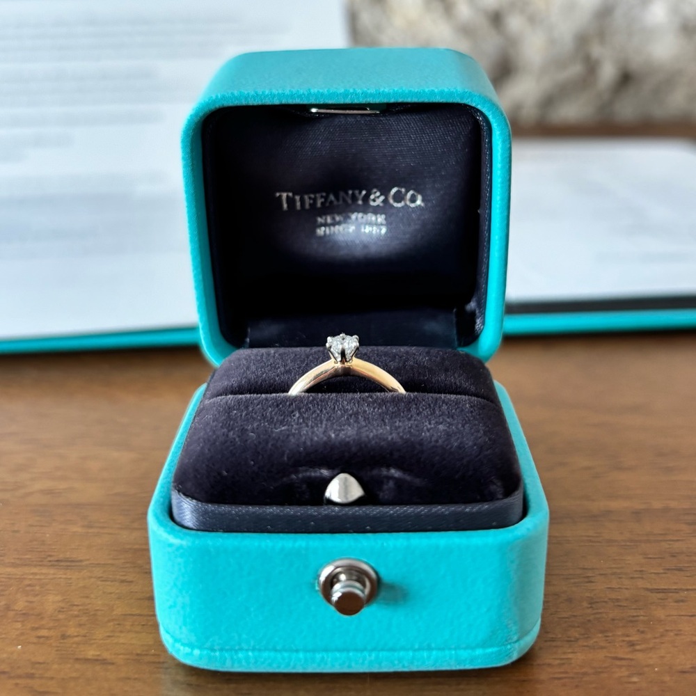 Tiffany and Co 0.22 carat rose gold solitaire